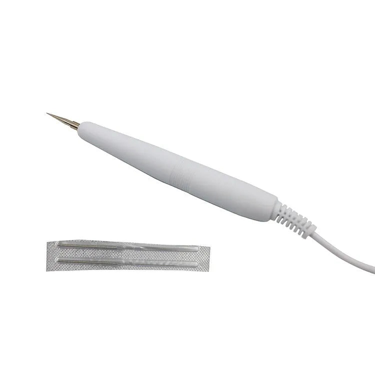 White electronic spot removal pen beauty instrument with multiple power supply plugs