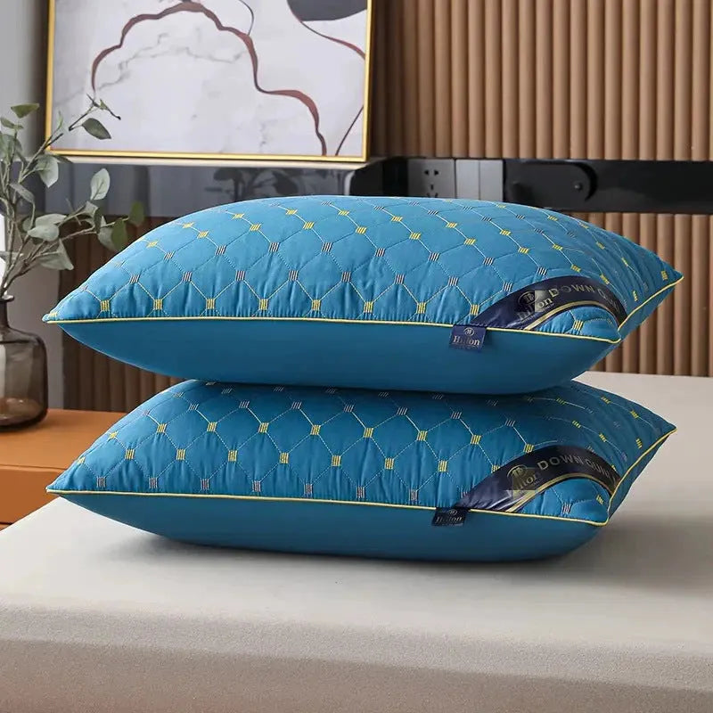 Polyester chemical fibre pillow in argy wormwood light blue measuring 48x74cm with adjustable weight options