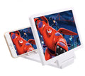 Black and white 3D mobile phone screen amplifier with integrated foldable stand