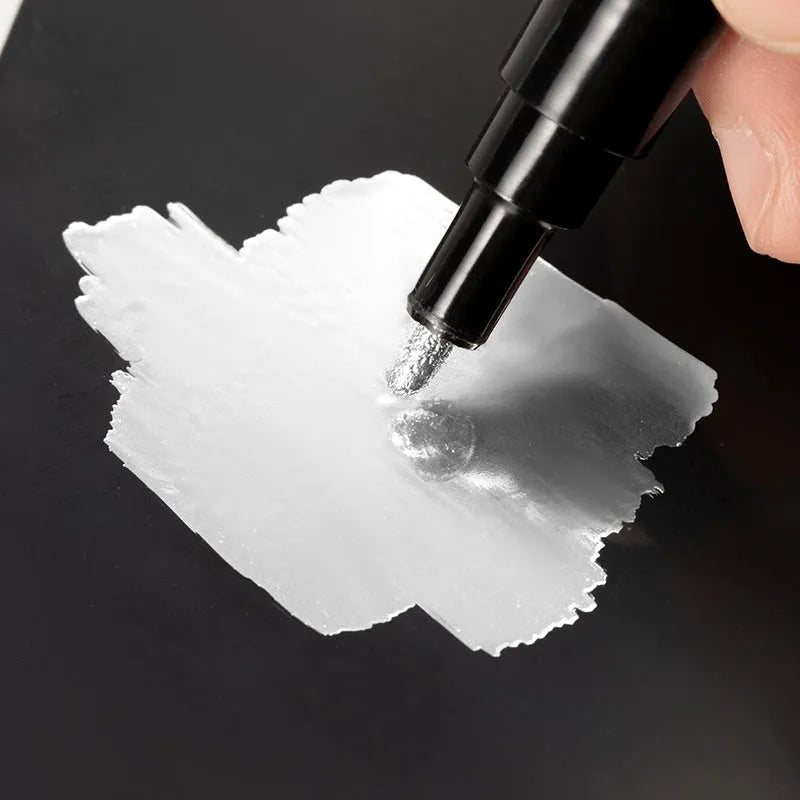 Waterproof mirror marker pen with plastic shell for glass and tile surfaces in 1mm and 2mm tip sizes