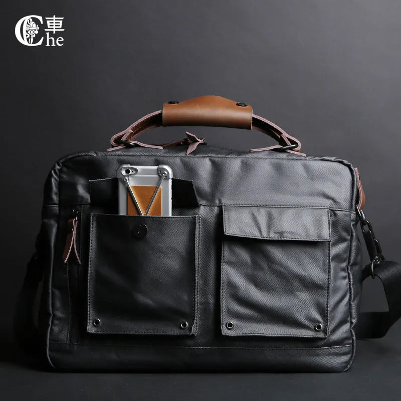 Dpark black single shoulder laptop bag for a 15-inch Lenovo laptop