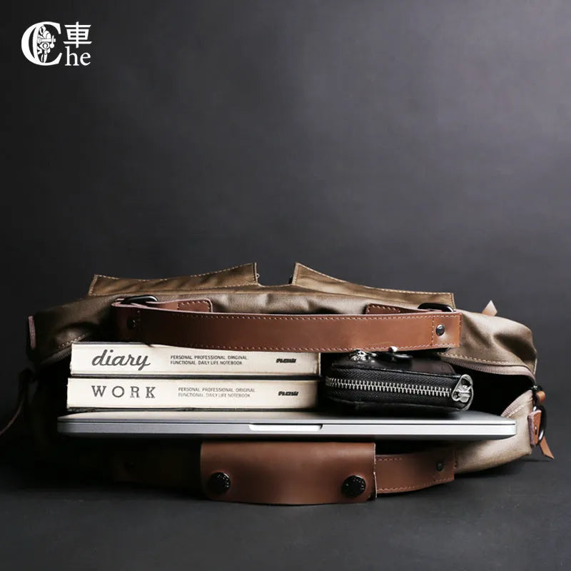 Dpark black single shoulder laptop bag for a 15-inch Lenovo laptop