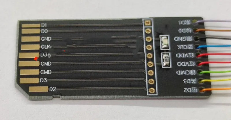 Professional EMMC read and write tool for car audio host repair on BMW, Audi, Mercedes vehicles.