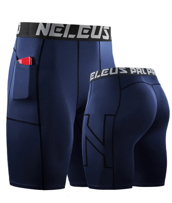 Mens black milk silk polyester tight shorts for running and summer fitness