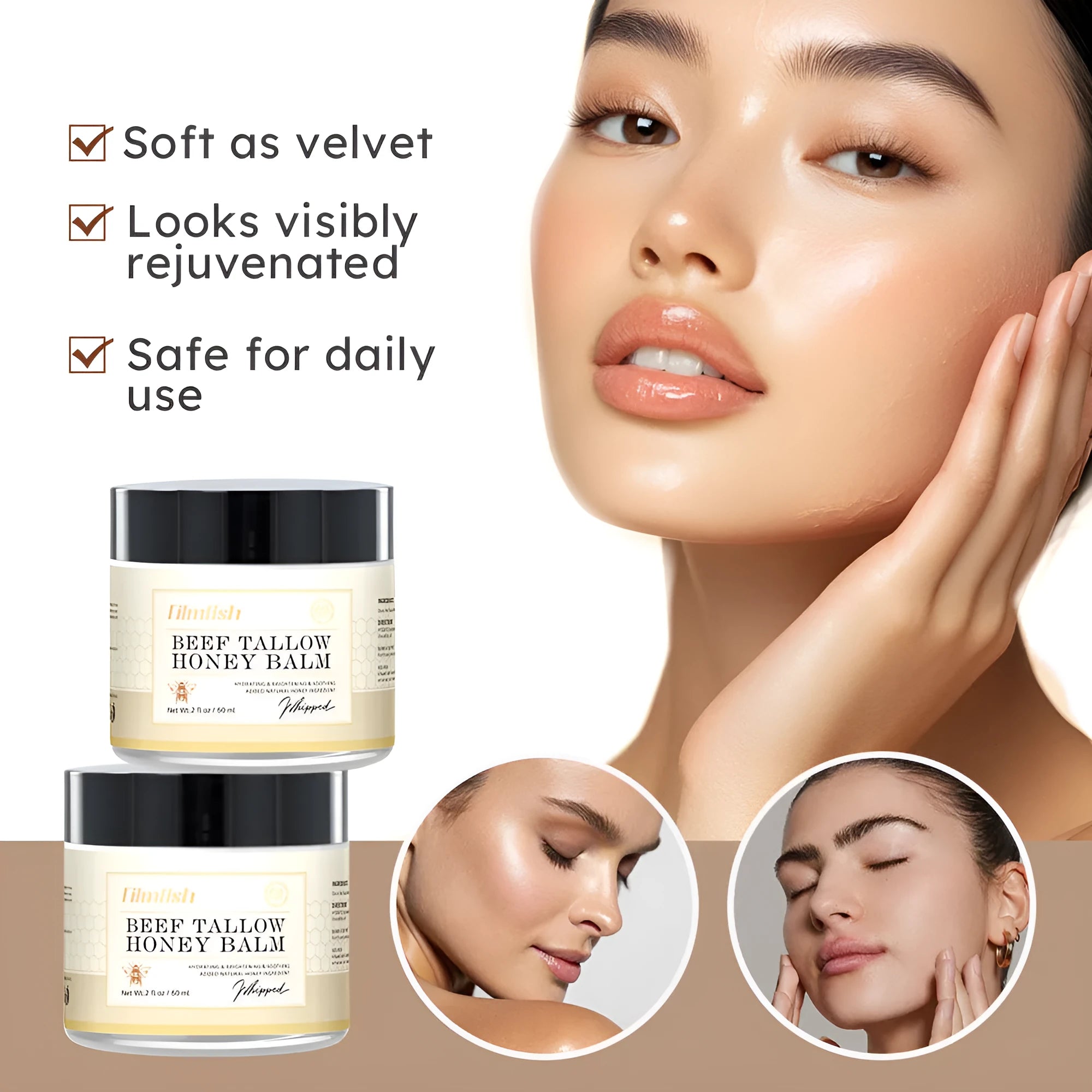 60ml honey moisturiser body cream for refreshing nourishing skincare