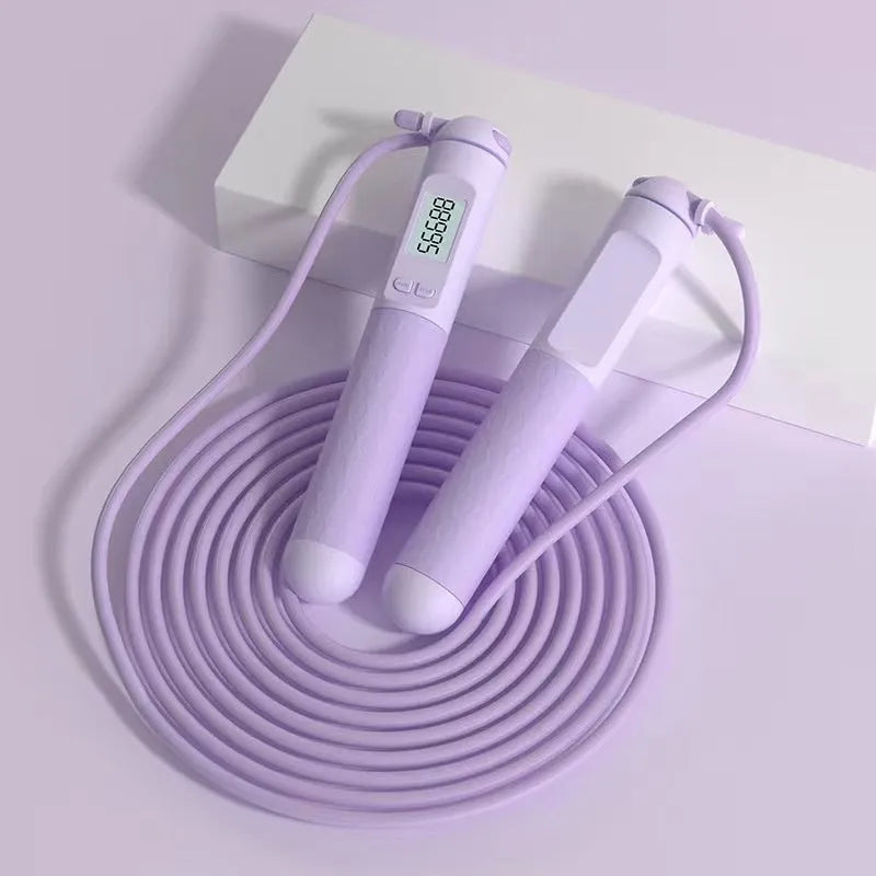 Skipping rope with ball bearings and ABS handles in multiple cord colour options for fitness training