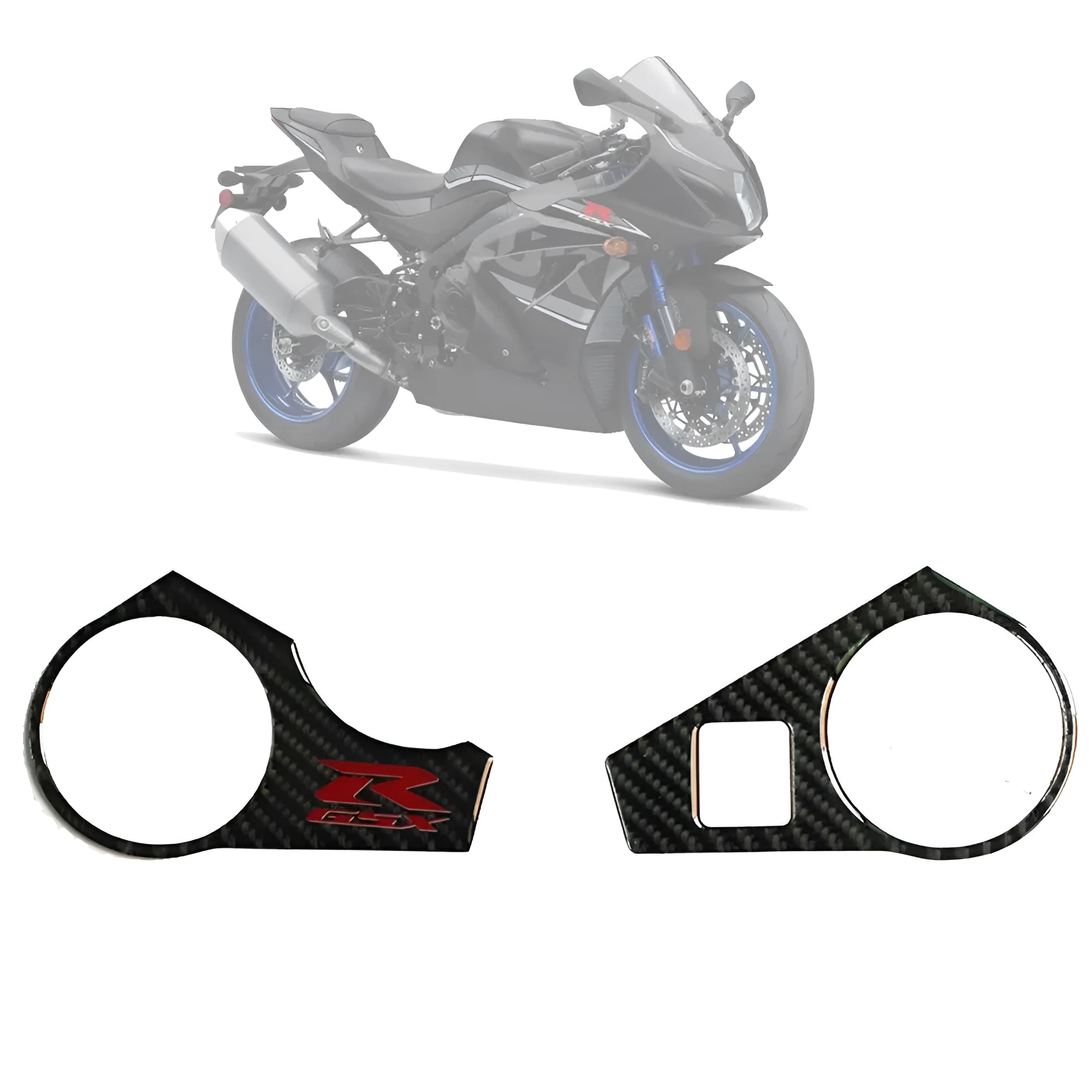 Carbon fibre pattern adhesive sticker for SUZUKI GSXR1000 L1 upper connective plate 2009-2016