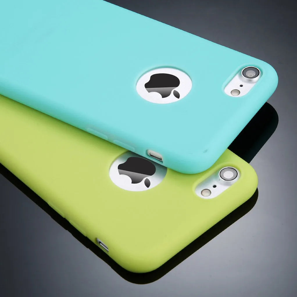 Soft silicon TPU iPhone case in candy colours for multiple iPhone models