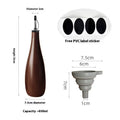 Ceramic oil pot with funnel and brush in 650ml capacity for kitchen oil storage
