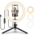 10 inch ring selfie light with metal bracket for smartphone photography
