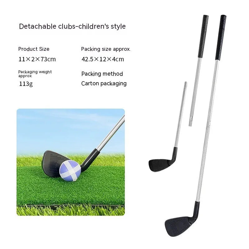Metal golf club available in adult and children sizes for outdoor sports and fitness