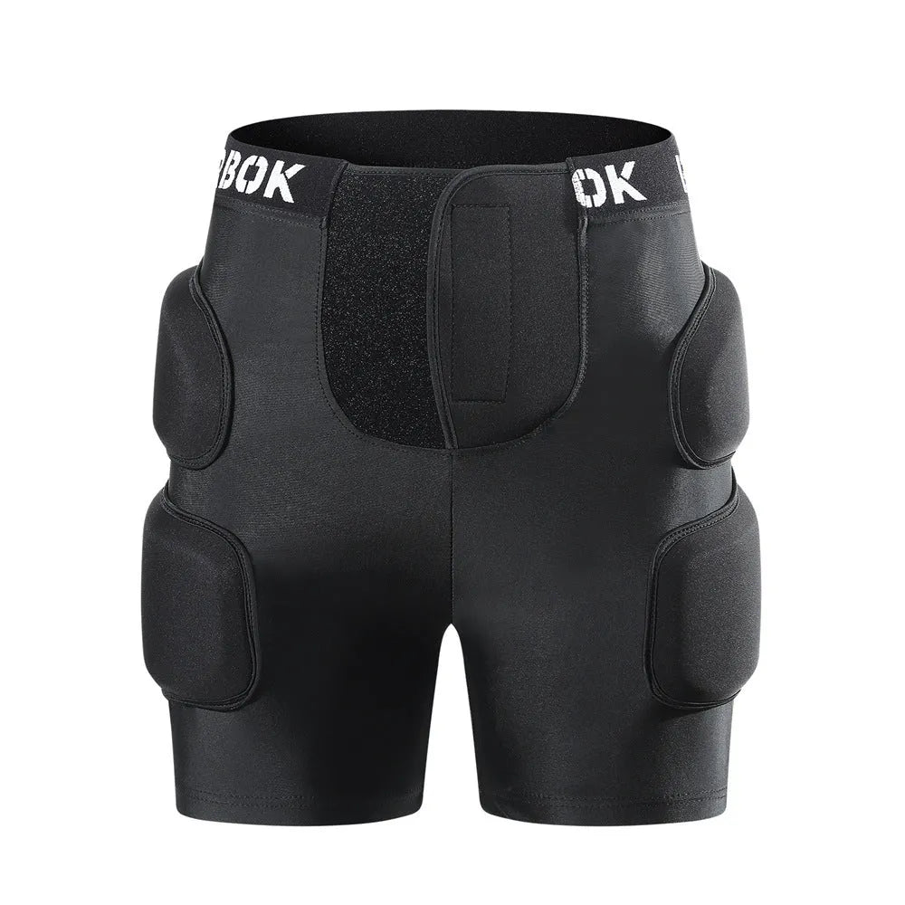 Black adjustable hip pad with NBR padding for roller skating and skateboarding protection