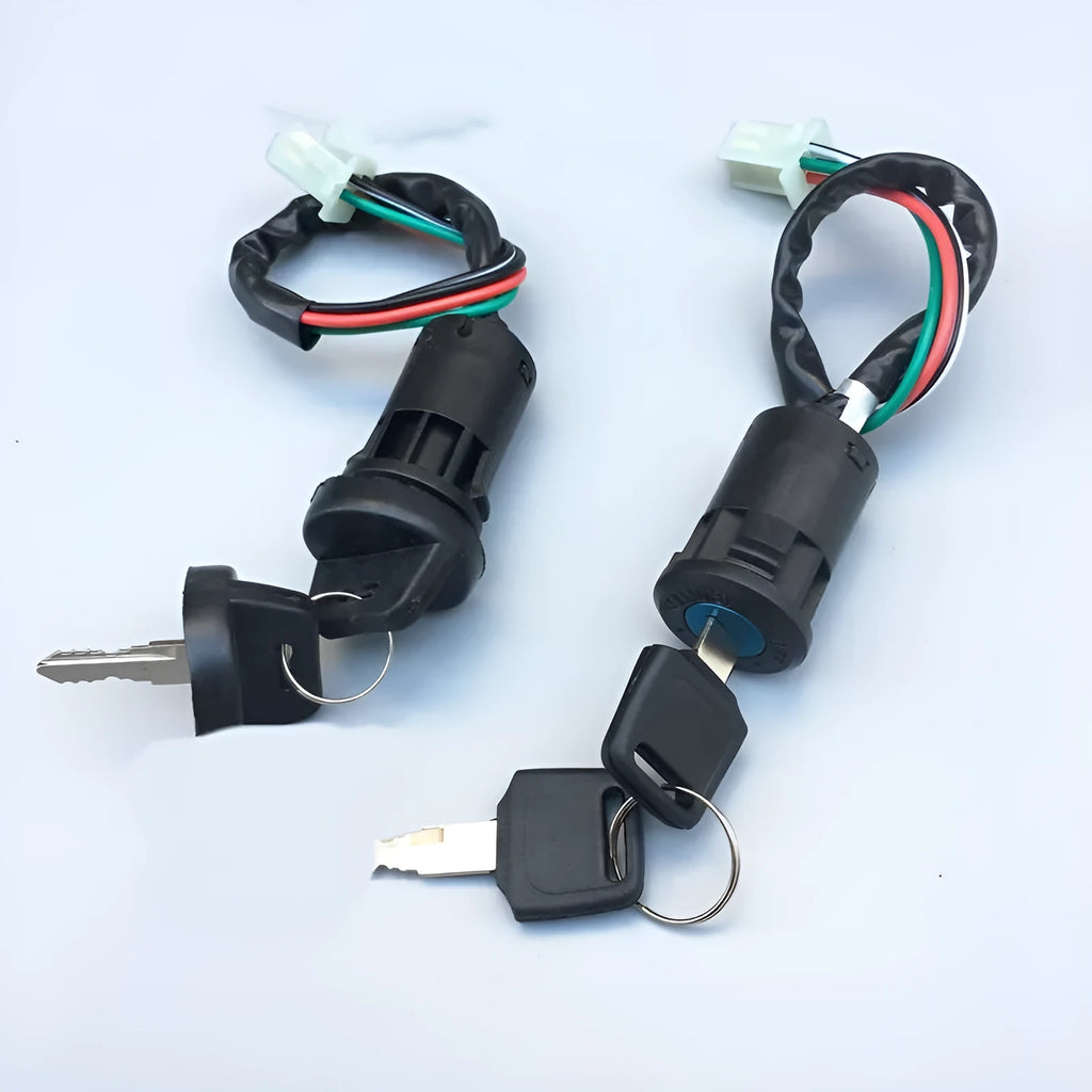 Waterproof plastic electric door lock actuator with 2-file 4-line configuration for car security systems