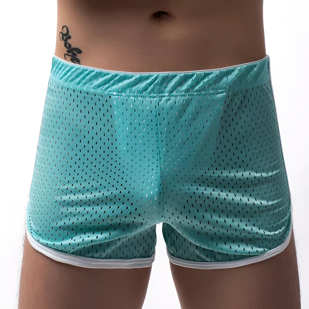 Men's three-point cotton boxer shorts in multiple colours with mid-waist design