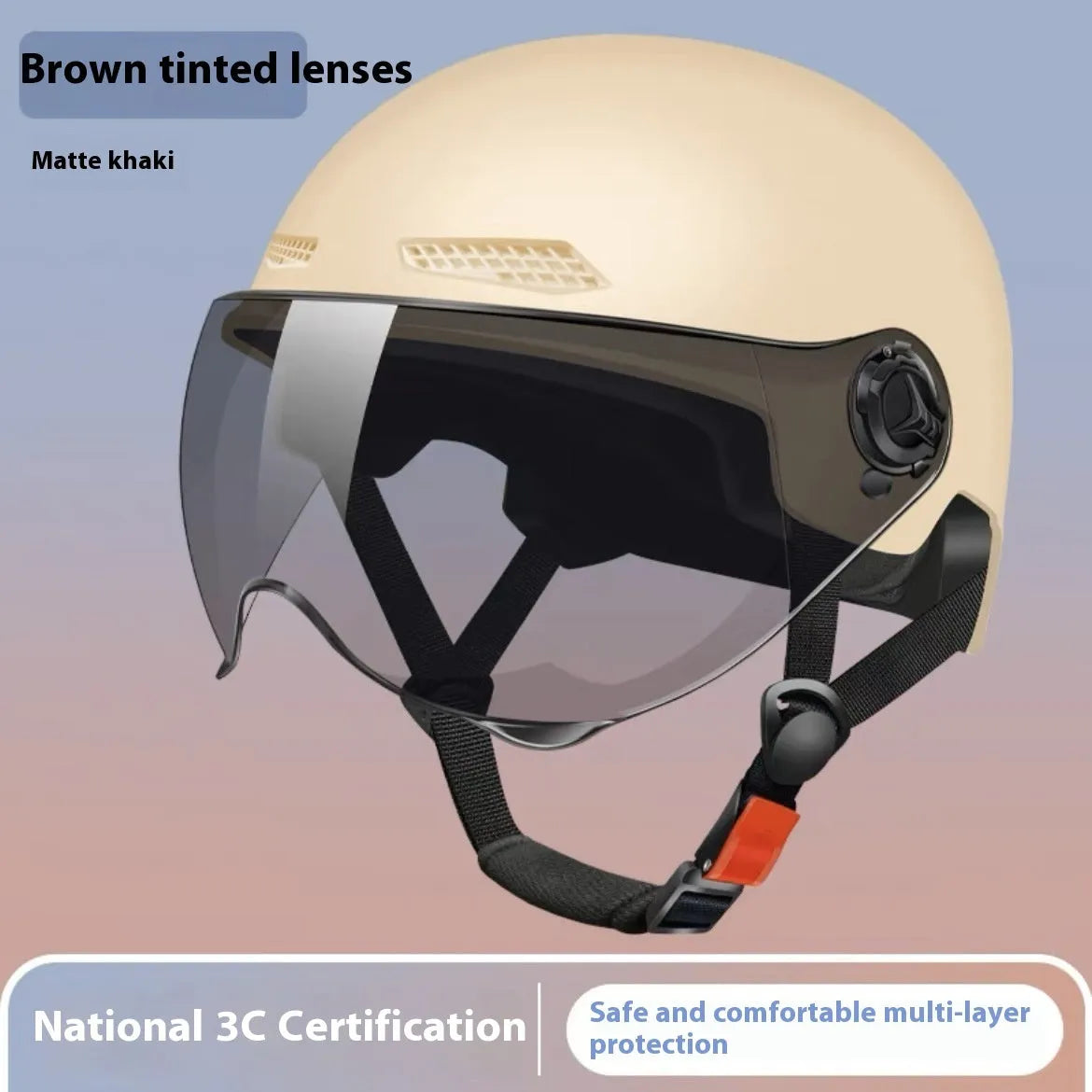 3C certified electric motorcycle helmet with sun visor in multiple colour options