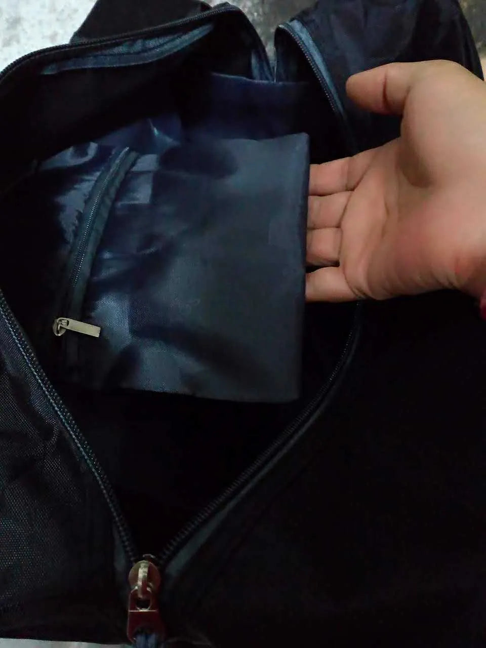 Nylon gym and yoga sports holdall in medium or large size, shown in various colours including black, blue, green, pink, and purple.