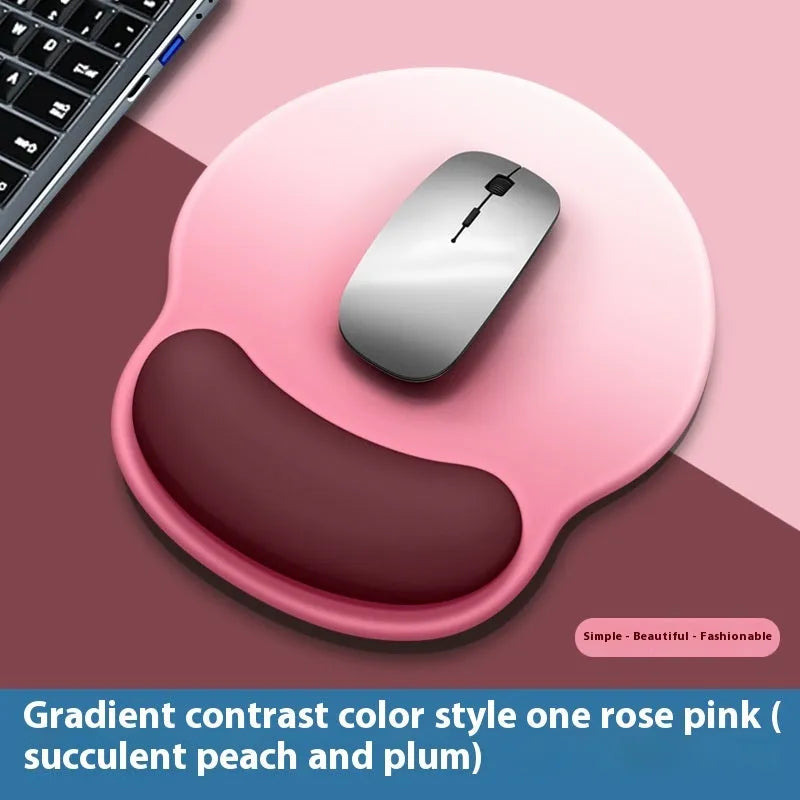 Gradient silicone wristband mouse mat with milk silk surface measuring 220mm by 250mm