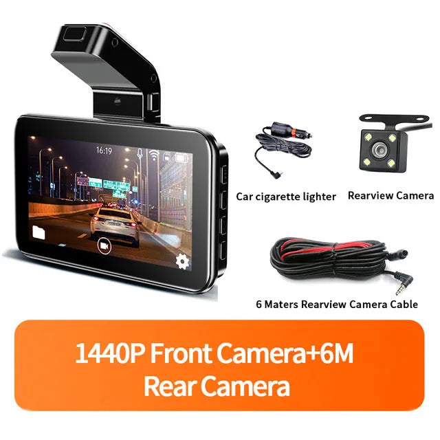 3-inch HD car DVR system with dual lens front and rear camera recording