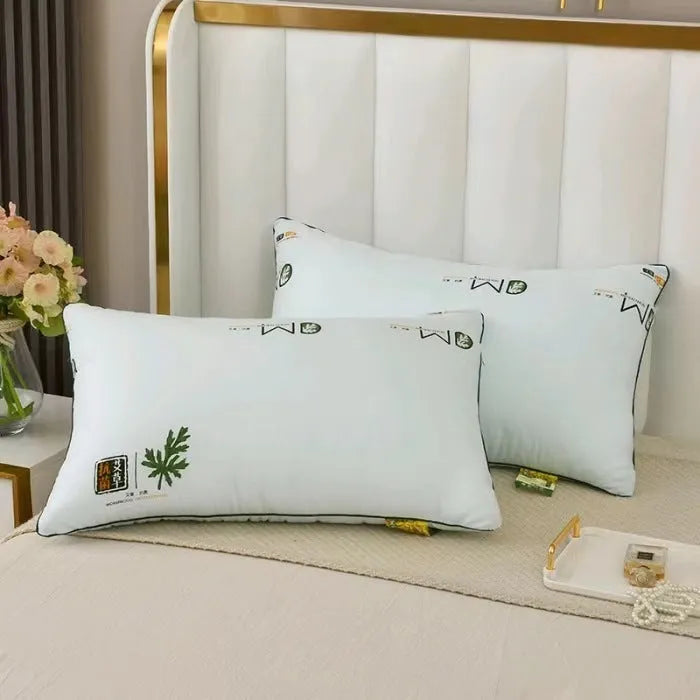Polyester chemical fibre pillow in argy wormwood light blue measuring 48x74cm with adjustable weight options