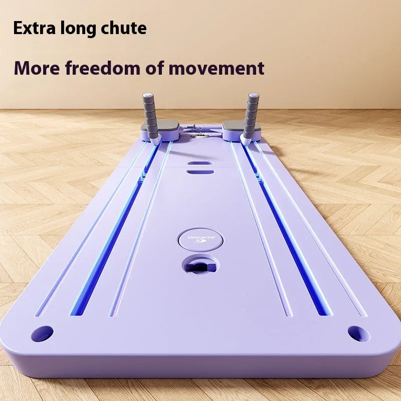 Standard purple fitness board with automatic rebound abdominal wheel for multi-exercise home training