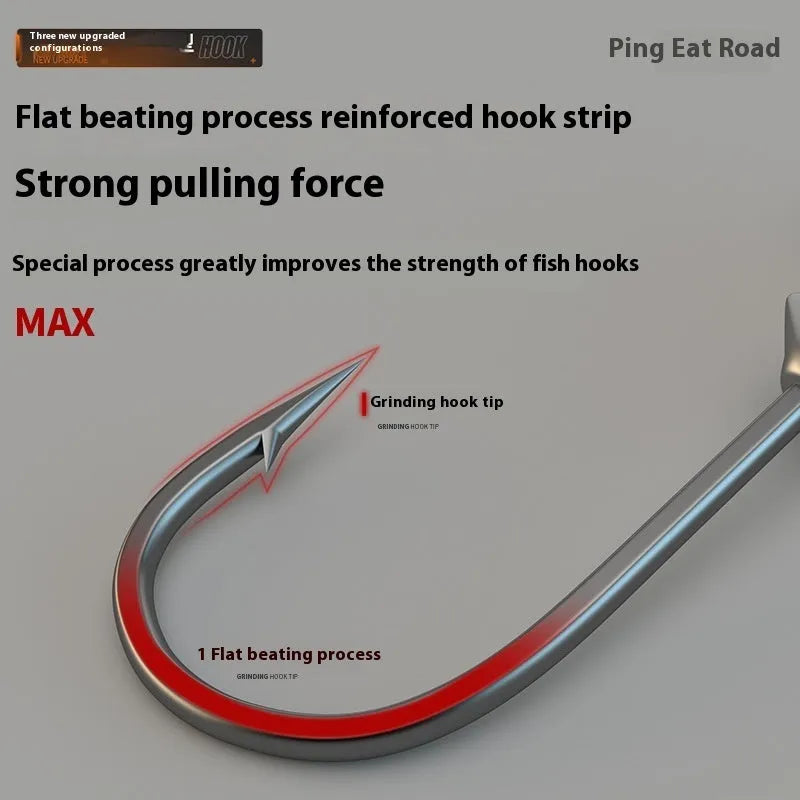 Set of 50 jig fishing hooks with strengthened construction and lead-headed designs in primary colours