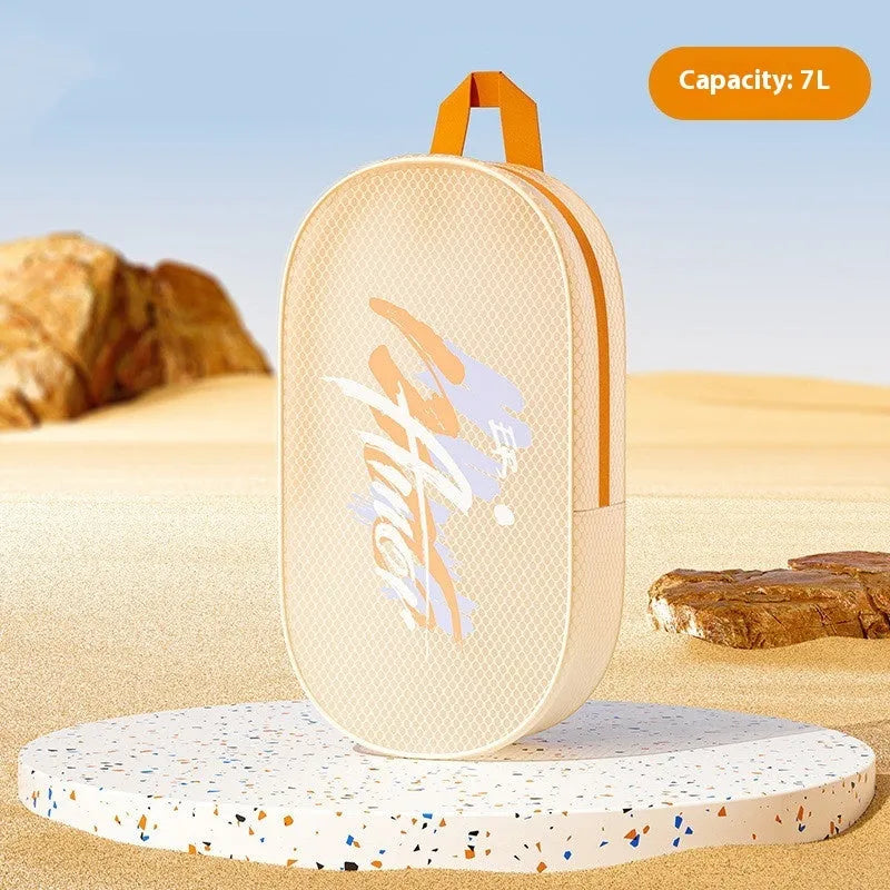 Waterproof EVA swimming storage bag in orange, red, violet or white colours in 3L or 7L sizes