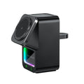 White Bluetooth speaker wireless charging station with QC3.0 fast charging support