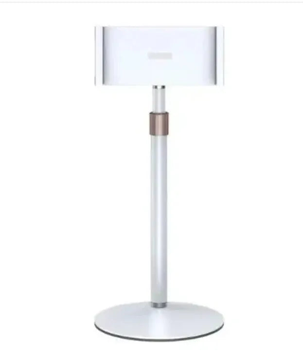 Black telescopic lifting bracket holding an 11-inch tablet computer at an adjustable angle.