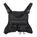 Oxford cloth chest bag with breathable vest design in black, blue, or grey for outdoor sports and riding