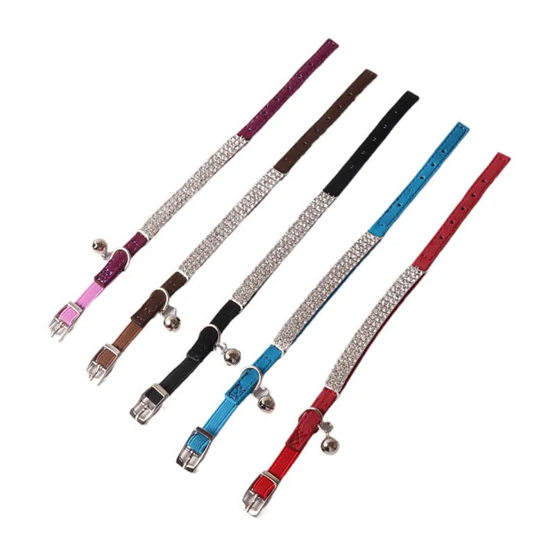 Soft flocking pet collar with elastic section and buckle fastener in multiple colour options.