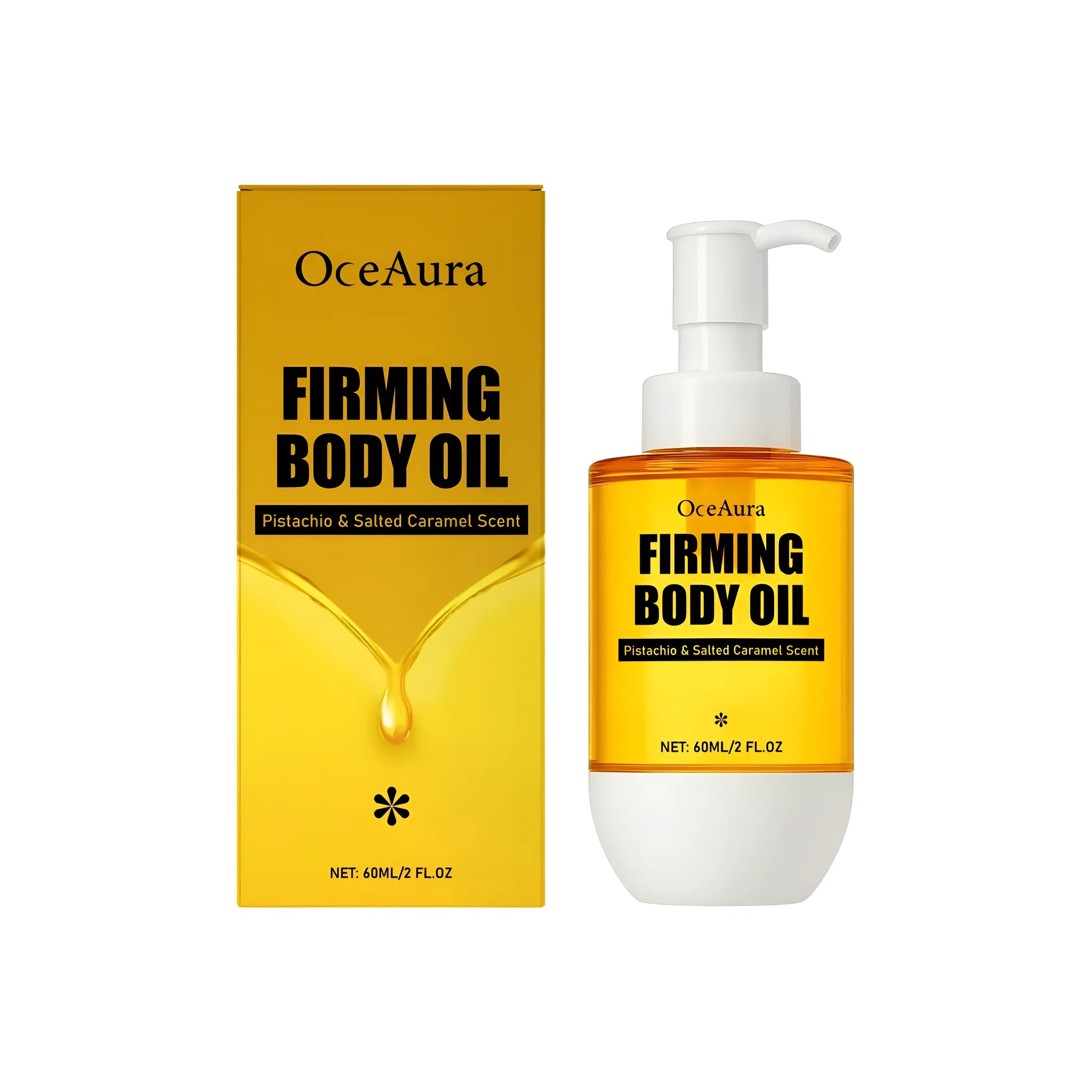 60ml bottle of tightening and wrinkle resistant body oil with Vitamin E