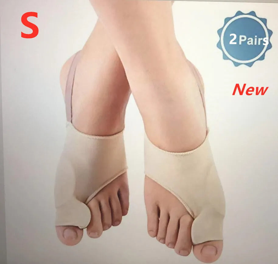 Corrective bunion socks with silicone gel pad and toe separator in three sizes