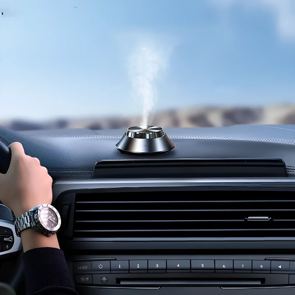 Black metal butterfly car aromatherapy air purifier with USB cable and 50ml essential oil bottle