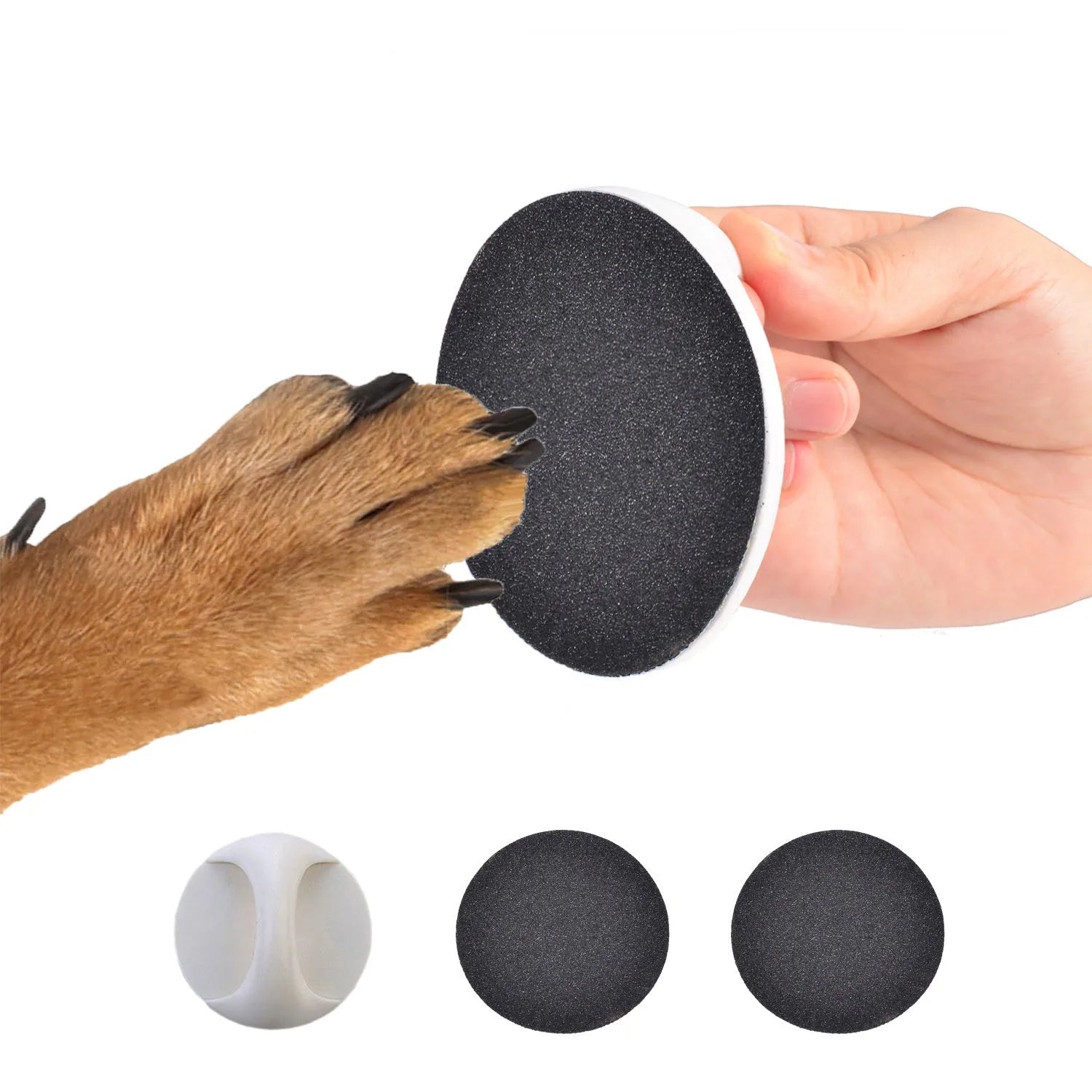 Upgraded dog nail file with ergonomic handle and blue-coloured scratch board for pet grooming.