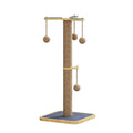 Windmill-style hanging ball cat climbing frame made of pine wood with carpet leather sections