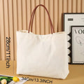 Canvas tote bag in cotton fabric with reinforced stitching, shown in beige white and white colour options