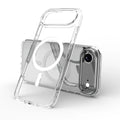 Transparent magnetic shockproof phone case for iPhone 17 AIR and iPhone 17 Pro models.