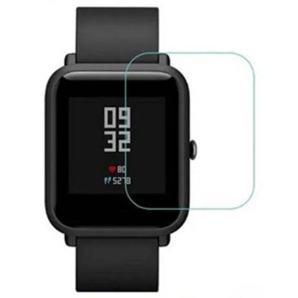 Clear TPU hydrogel film protector designed for Amazfit Bip S watch body showing anti-scratch surface