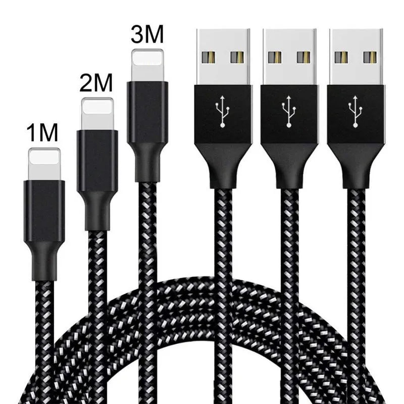 Braided nylon fast charging USB cable with Micro USB connector for Android phones in black and white.