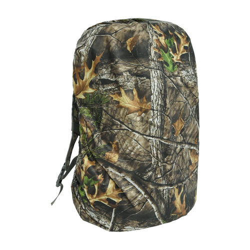 Army green Pu material backpack rain cover shown unfolded, suitable for 80-litre packs.
