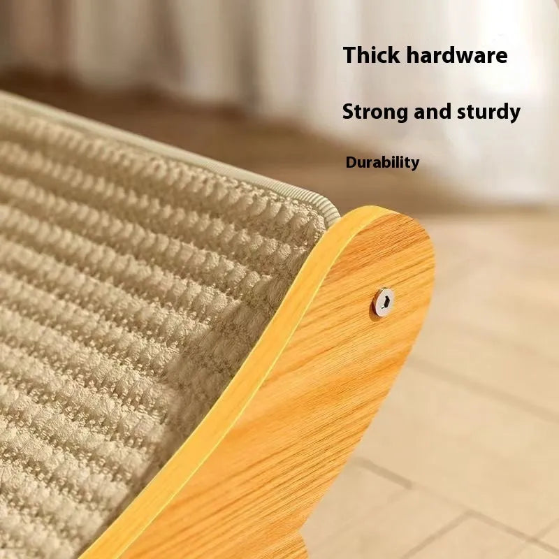 Sisal cat scratch board with natural fibre scratching surface in pastoral style design