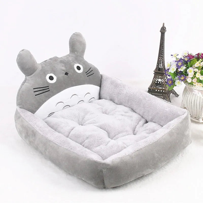 Cartoon-style washable pet bed sofa for a small dog or cat, shown in a choice of colours.