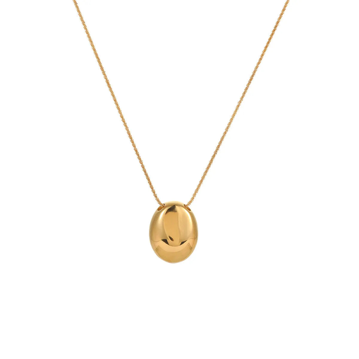 Gold geometric pendant necklace on adjustable 41-50cm stainless steel chain with 18K electroplating