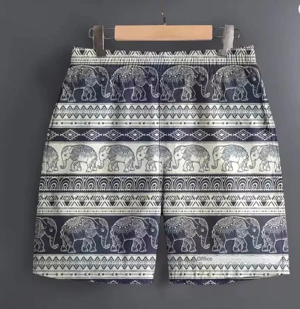 Men's lightweight polyester casual sports shorts available in multiple patterns and colours, sizes S to 5XL