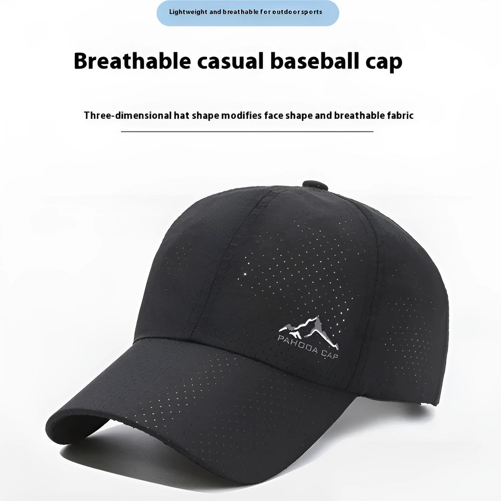 Korean-style dome crown baseball cap in polyester with adjustable strap for summer sun protection