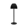 Ins pattern dimming small night lamp with thin round base in black or white colour.