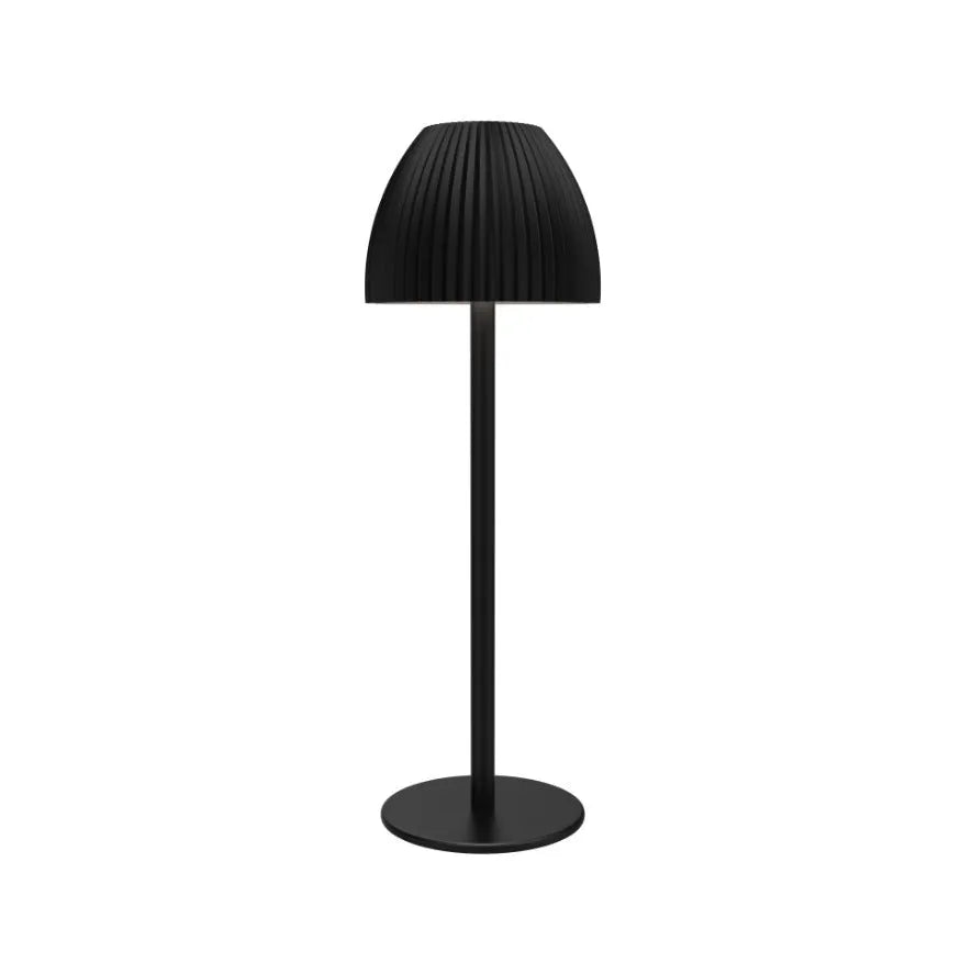 Ins pattern dimming small night lamp with thin round base in black or white colour.