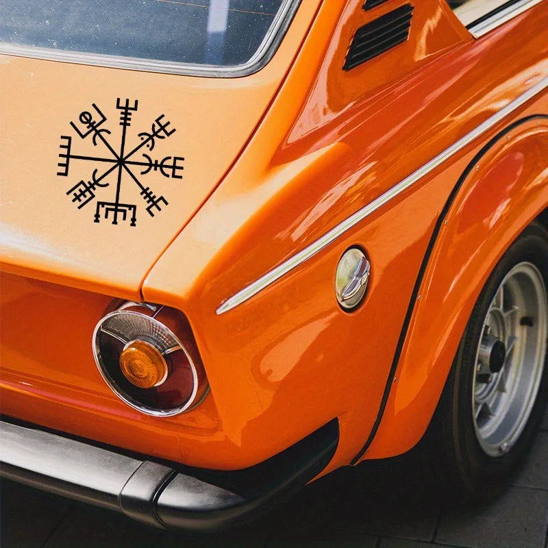 Square 13x13cm vinyl car and notebook sticker with adhesive backing.