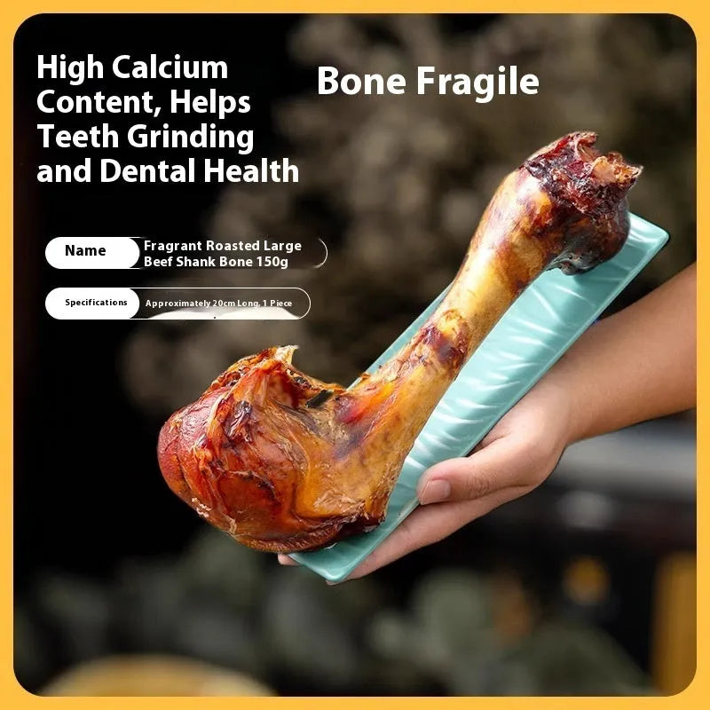 Puppy molar rod chew toy for teeth cleaning in three sizes with roasted ox bone material