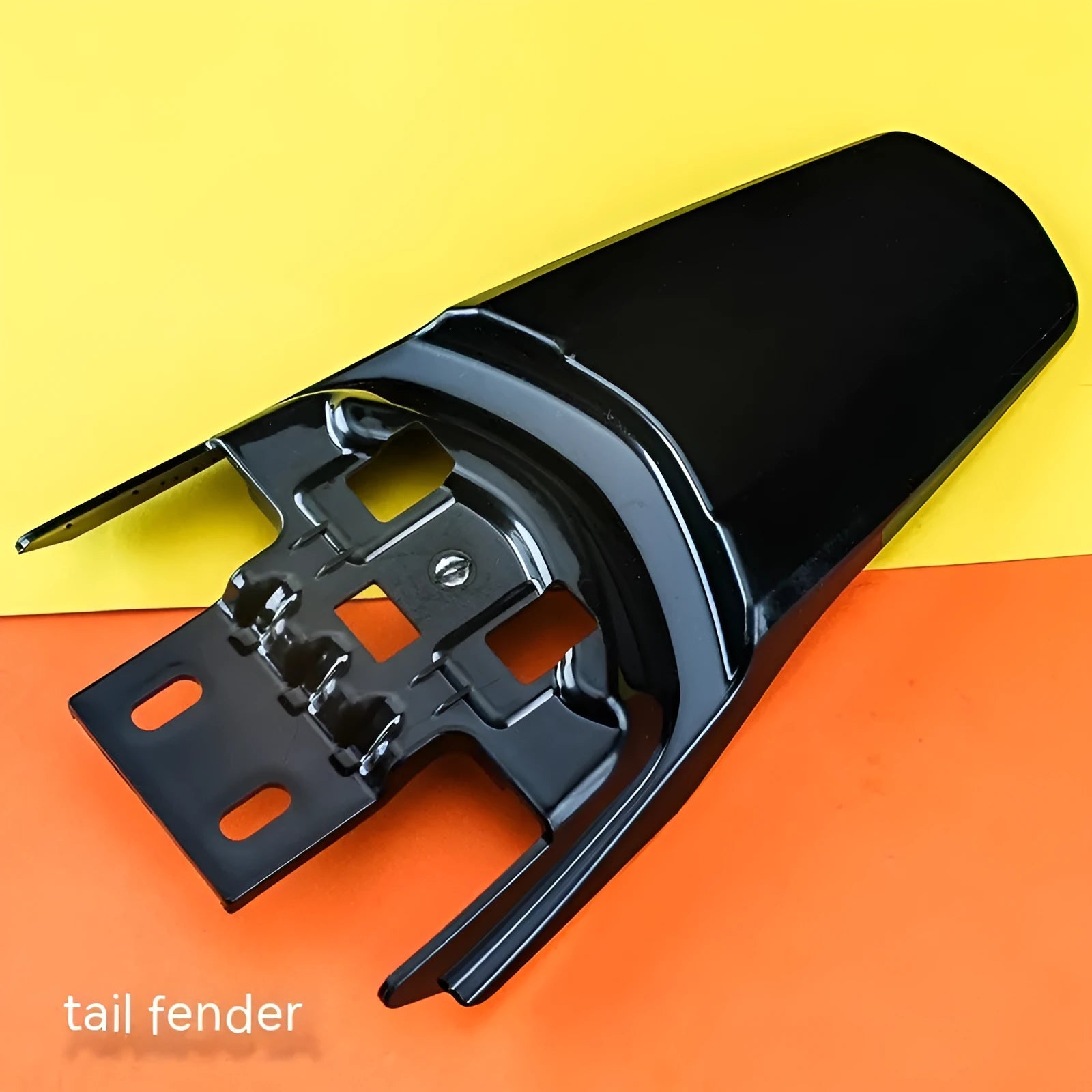 Carbon fibre lengthened rear mudguard for Light Bee electric off-road bicycle.